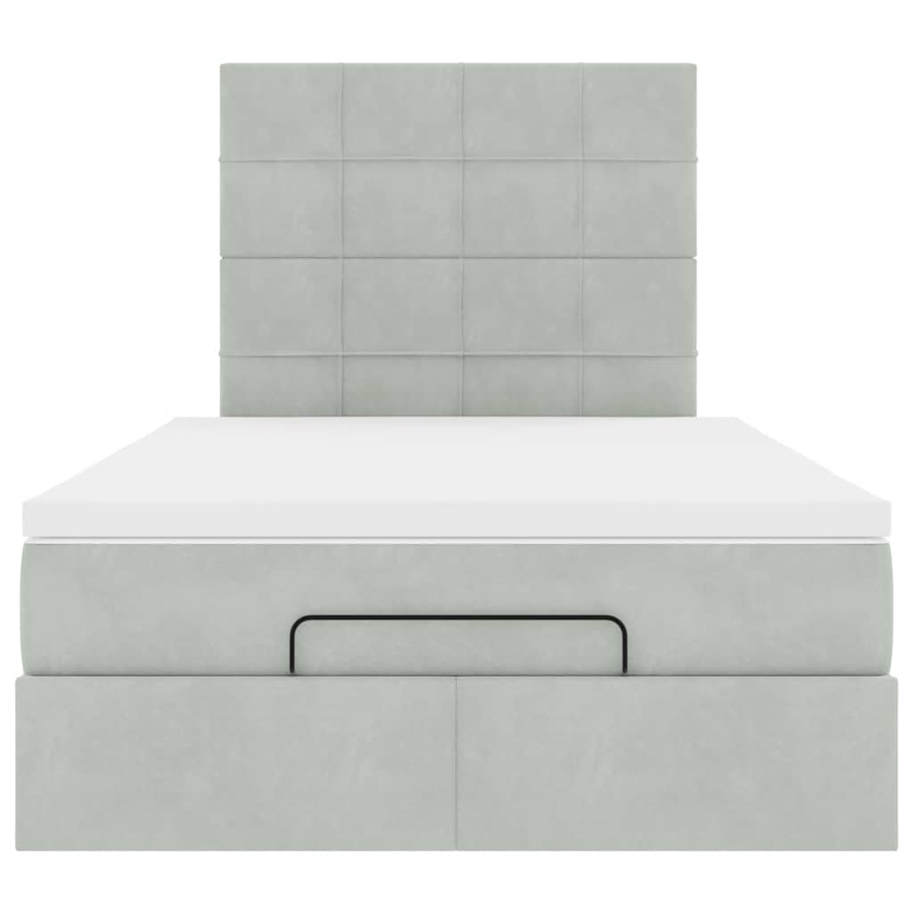 Struttura Letto Pouf con Materassi 120x190 cm Velluto | homemem39