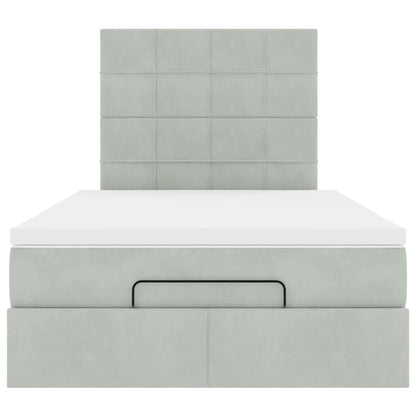 Struttura Letto Pouf con Materassi 120x190 cm Velluto | homemem39