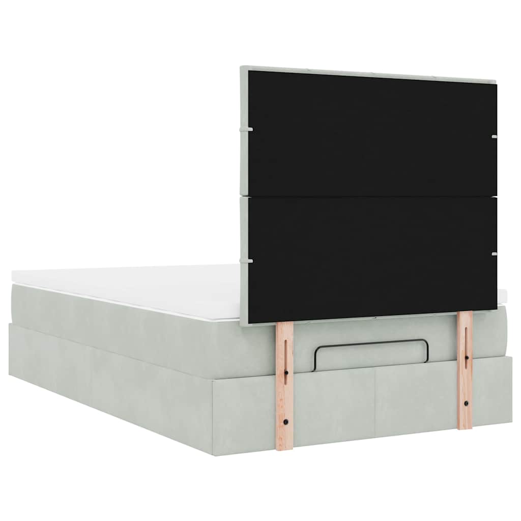 Struttura Letto Pouf con Materassi 120x190 cm Velluto | homemem39