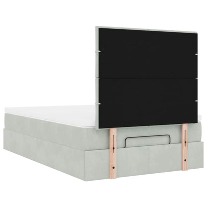 Struttura Letto Pouf con Materassi 120x190 cm Velluto | homemem39