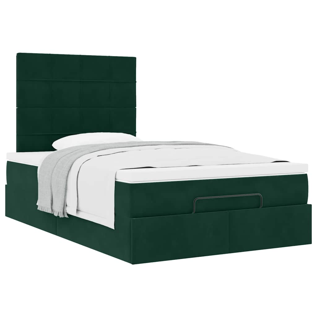 Struttura Letto Pouf con Materassi 120x190 cm Velluto | homemem39