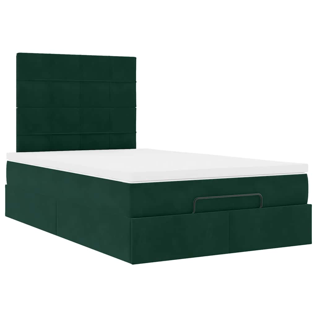 Struttura Letto Pouf con Materassi 120x190 cm Velluto | homemem39