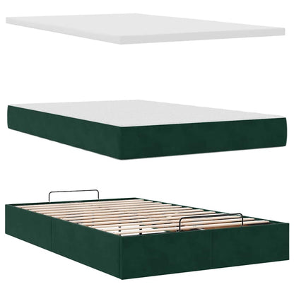 Struttura Letto Pouf con Materassi 120x190 cm Velluto | homemem39
