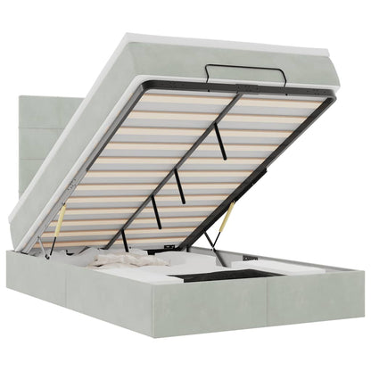 Struttura Letto Pouf con Materassi 120x200 cm Velluto - homemem39