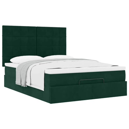 Struttura Letto Pouf con Materassi 140x200 cm in Velluto | homemem39