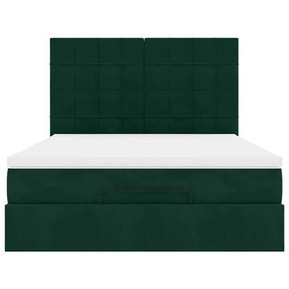 Struttura Letto Pouf con Materassi 140x200 cm in Velluto | homemem39