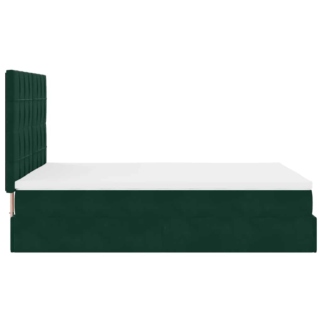 Struttura Letto Pouf con Materassi 140x200 cm in Velluto | homemem39