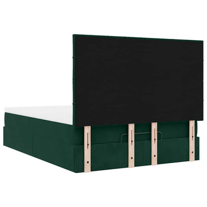 Struttura Letto Pouf con Materassi 140x200 cm in Velluto | homemem39