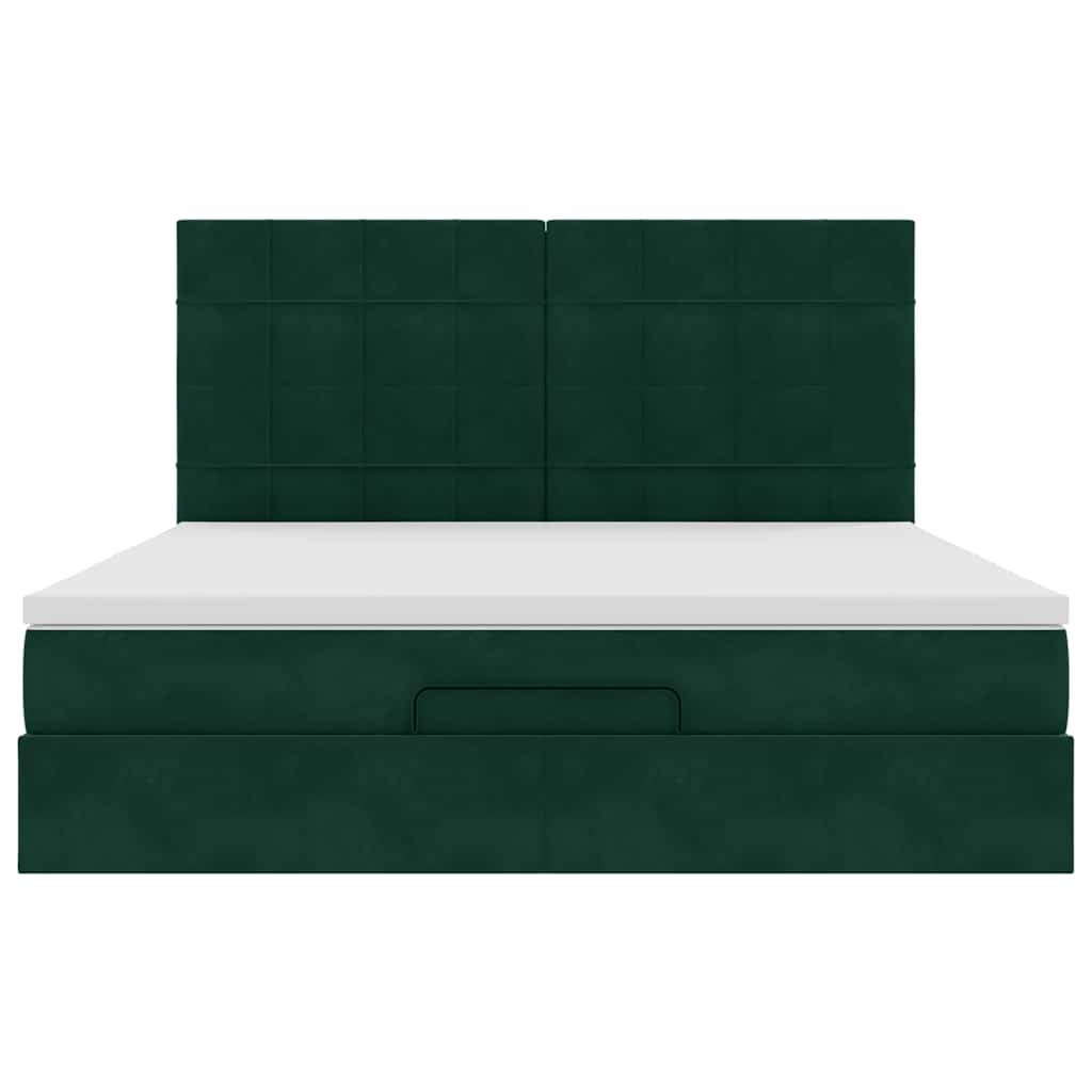 Struttura Letto Pouf con Materassi 160x200 cm Velluto | homemem39