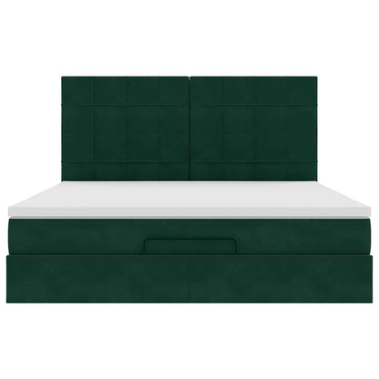 Struttura Letto Pouf con Materassi 160x200 cm Velluto | homemem39