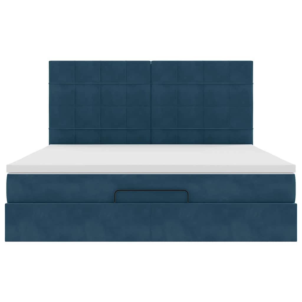 Struttura Letto Pouf con Materassi 160x200 cm Velluto | homemem39