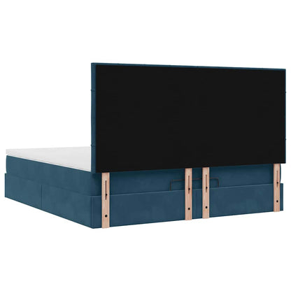 Struttura Letto Pouf con Materassi 160x200 cm Velluto | homemem39