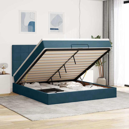 Struttura Letto Pouf con Materassi 160x200 cm Velluto | homemem39