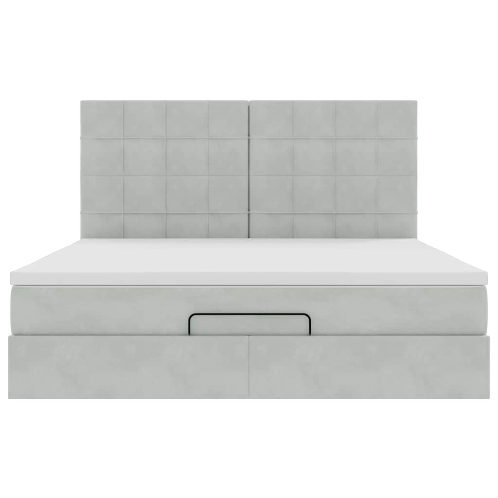 Struttura Letto Pouf con Materassi 180x200 cm Velluto | homemem39