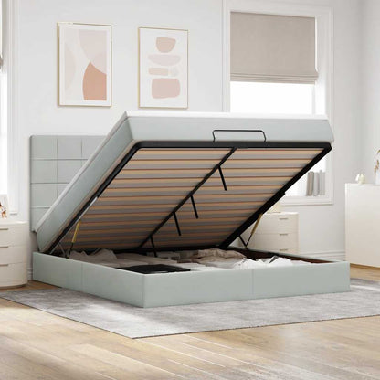 Struttura Letto Pouf con Materassi 180x200 cm Velluto | homemem39