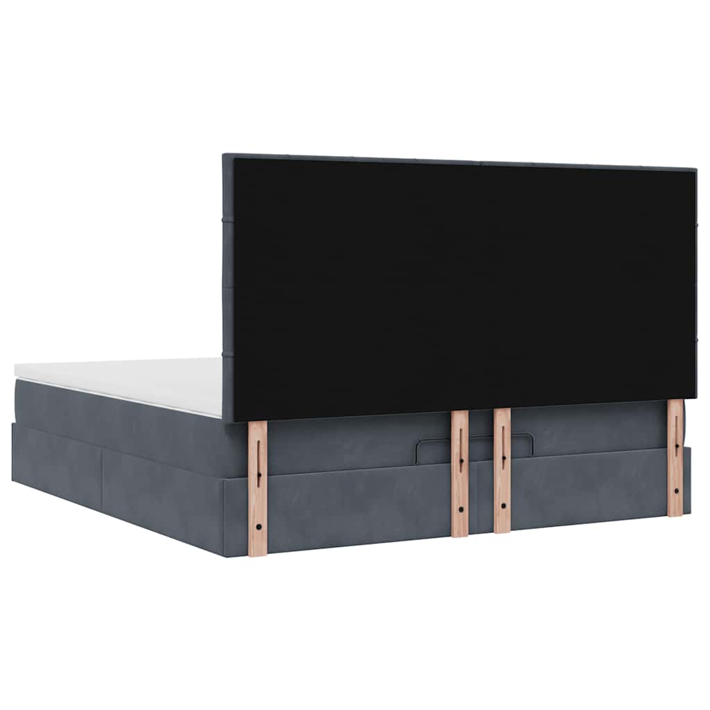 Struttura Letto Pouf con Materassi 180x200 cm Velluto | homemem39