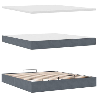 Struttura Letto Pouf con Materassi 180x200 cm Velluto | homemem39