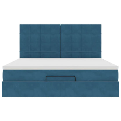 Struttura Letto Pouf con Materassi 180x200 cm Velluto - homemem39