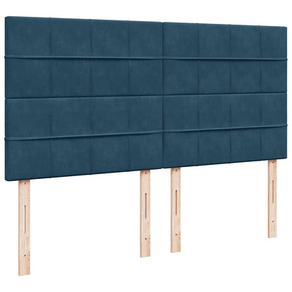 Struttura Letto Pouf con Materassi 200x200 cm Velluto