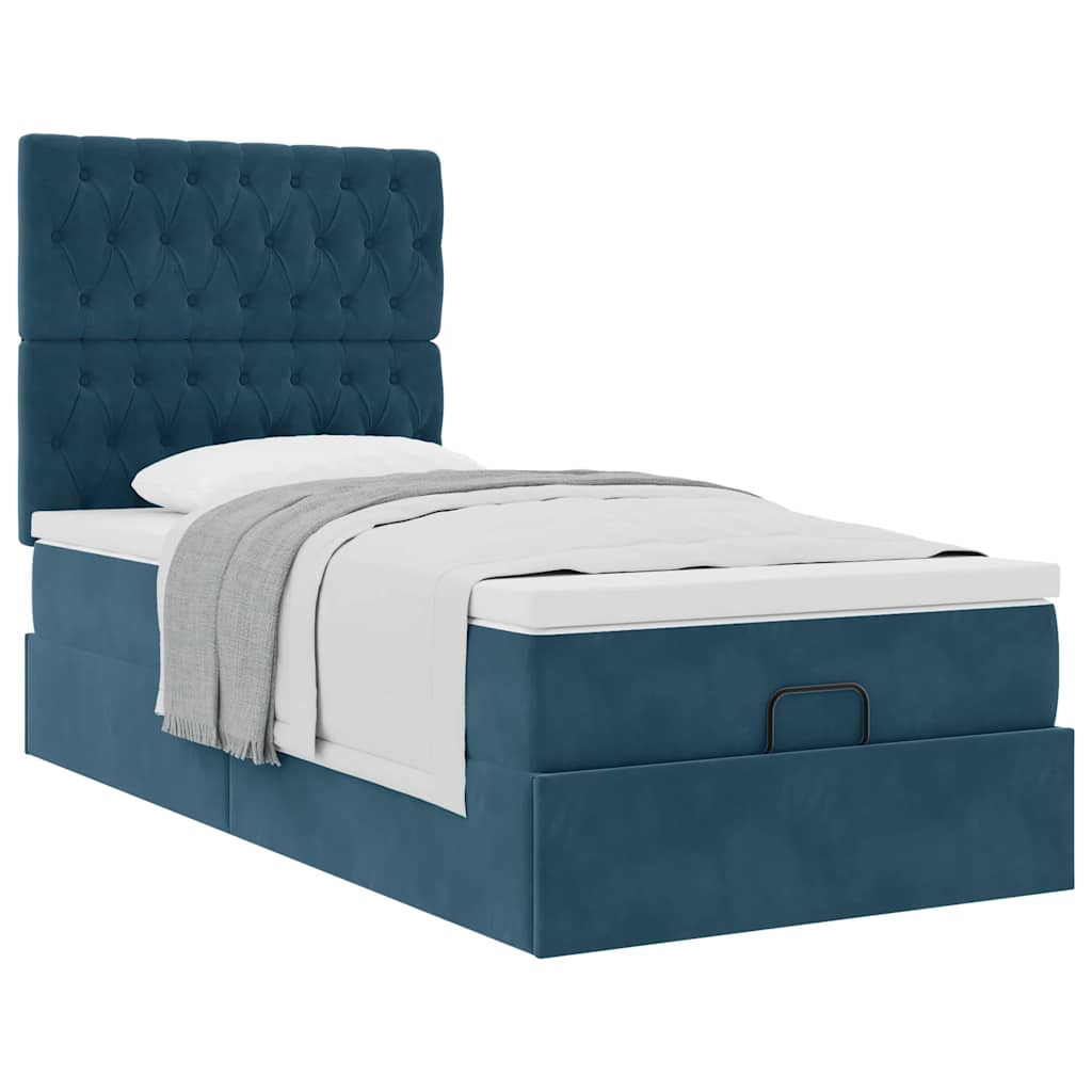 Struttura Letto Pouf con Materassi 80x200 cm Velluto | homemem39