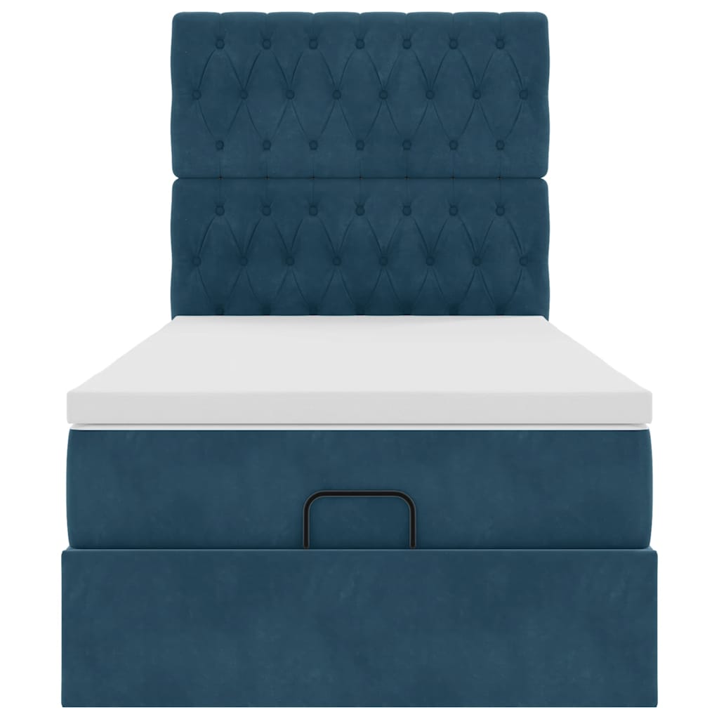 Struttura Letto Pouf con Materassi 80x200 cm Velluto | homemem39
