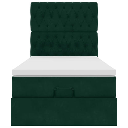 Struttura Letto Pouf con Materassi 90x190 cm in Velluto | homemem39
