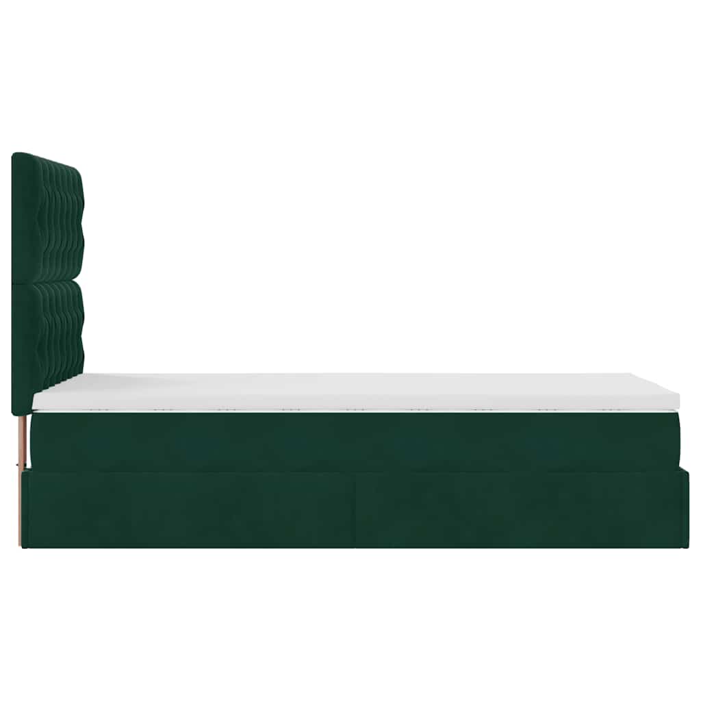 Struttura Letto Pouf con Materassi 90x190 cm in Velluto | homemem39