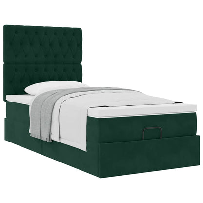 Struttura Letto Pouf con Materassi 90x200 cm in Velluto | homemem39