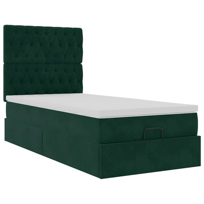 Struttura Letto Pouf con Materassi 90x200 cm in Velluto | homemem39
