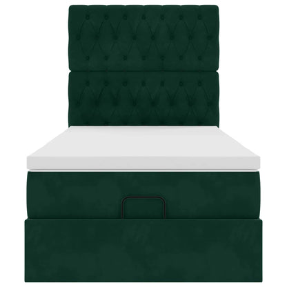 Struttura Letto Pouf con Materassi 90x200 cm in Velluto | homemem39