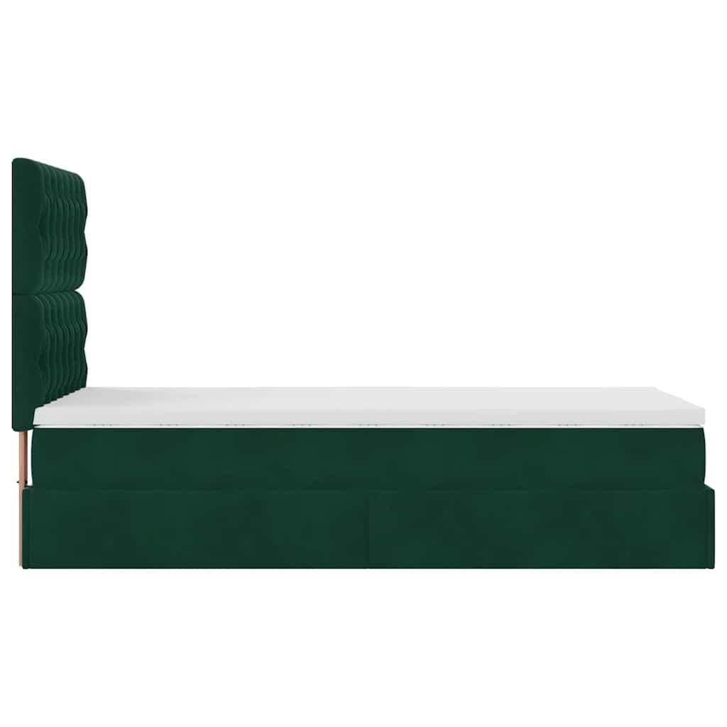 Struttura Letto Pouf con Materassi 90x200 cm in Velluto | homemem39