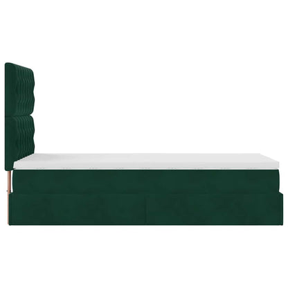 Struttura Letto Pouf con Materassi 90x200 cm in Velluto | homemem39