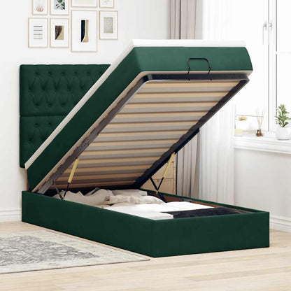 Struttura Letto Pouf con Materassi 90x200 cm in Velluto | homemem39