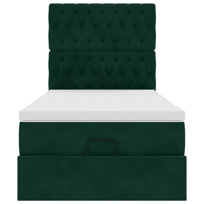 Struttura Letto Pouf con Materassi 100x200 cm Velluto