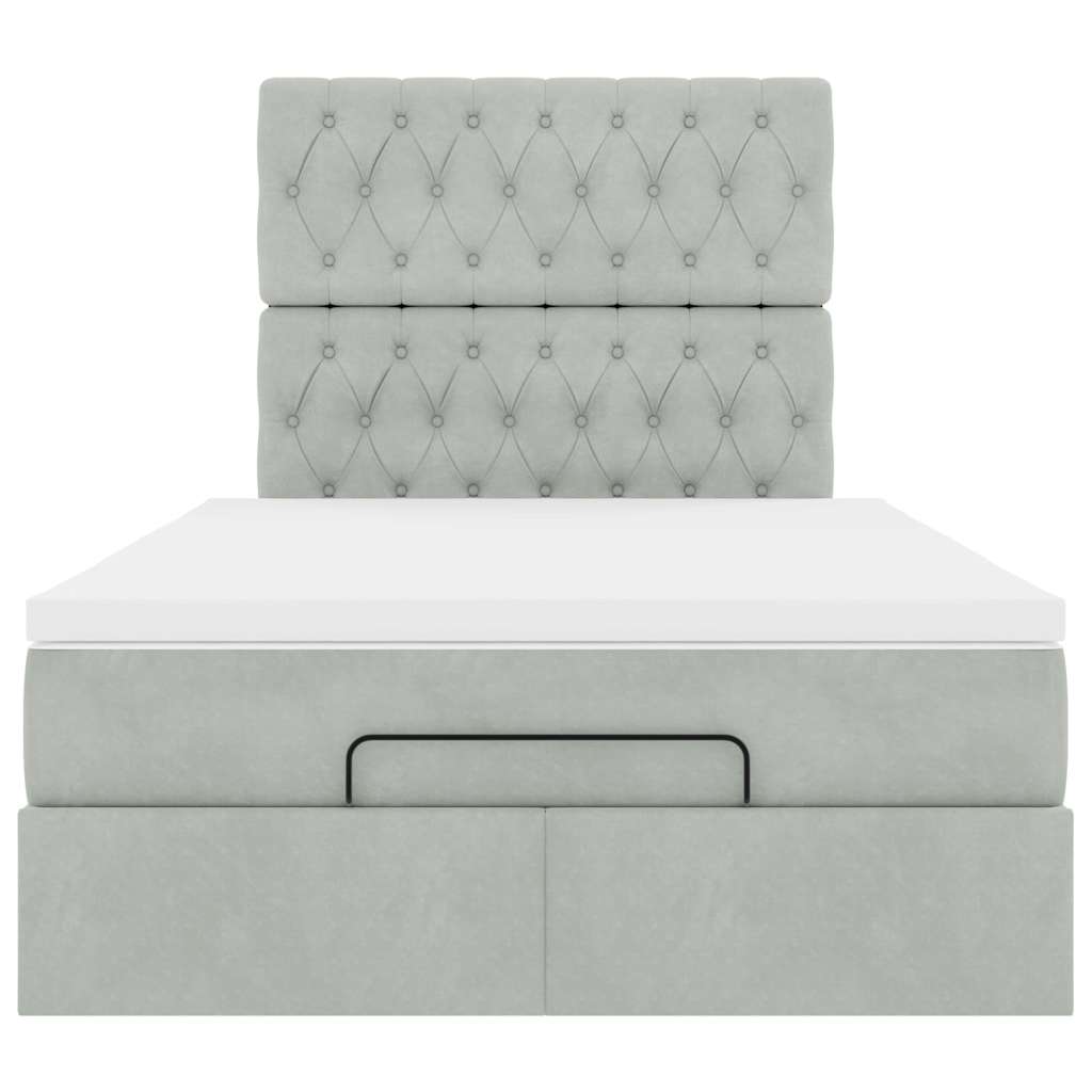 Struttura Letto Pouf con Materassi 120x190 cm Velluto | homemem39