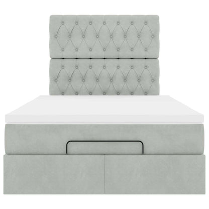 Struttura Letto Pouf con Materassi 120x190 cm Velluto | homemem39
