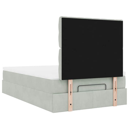 Struttura Letto Pouf con Materassi 120x190 cm Velluto | homemem39