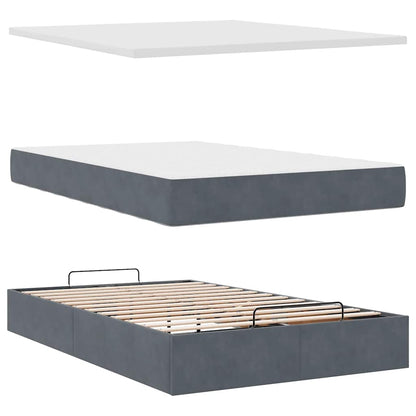 Struttura Letto Pouf con Materassi 80x200 cm Velluto | homemem39