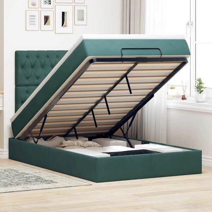Struttura Letto Pouf con Materassi 120x190 cm Velluto | homemem39