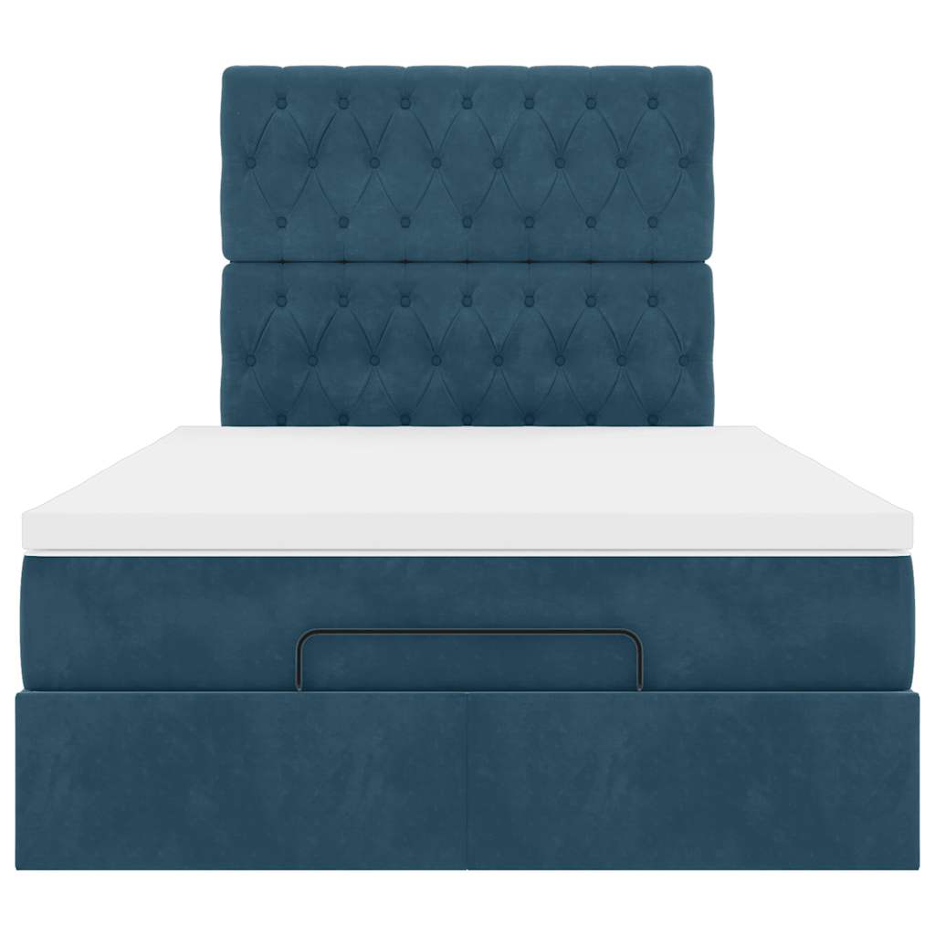 Struttura Letto Pouf con Materassi 120x190 cm Velluto | homemem39