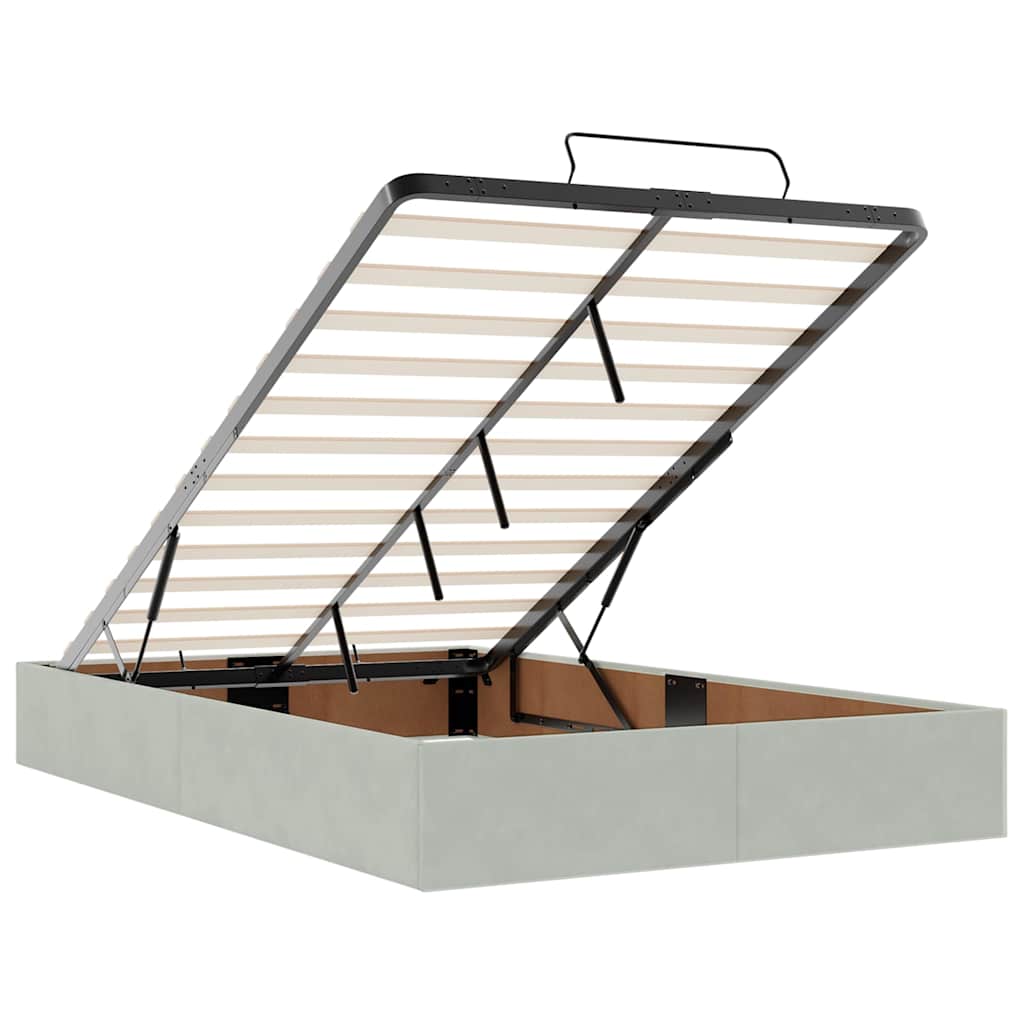 Struttura Letto Pouf con Materassi 120x200 cm Velluto - homemem39