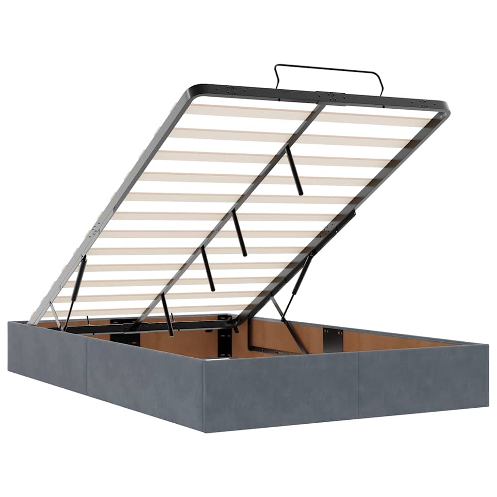 Struttura Letto Pouf con Materassi 120x200 cm Velluto - homemem39