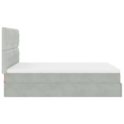 Struttura Letto Pouf con Materassi 140x190 cm Velluto | homemem39