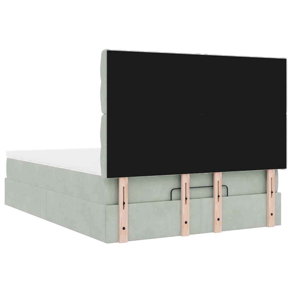 Struttura Letto Pouf con Materassi 140x190 cm Velluto | homemem39