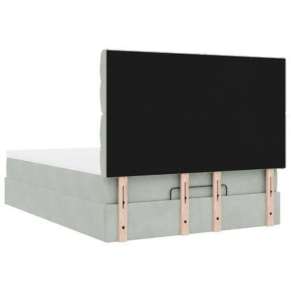 Struttura Letto Pouf con Materassi 140x190 cm Velluto | homemem39