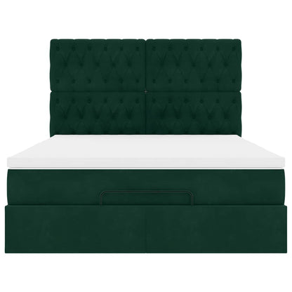Struttura Letto Pouf con Materassi 140x190 cm in Velluto | homemem39