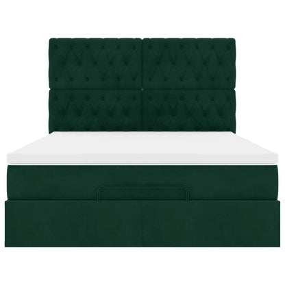 Struttura Letto Pouf con Materassi 140x200 cm in Velluto | homemem39