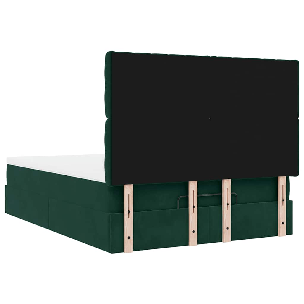 Struttura Letto Pouf con Materassi 140x200 cm in Velluto | homemem39
