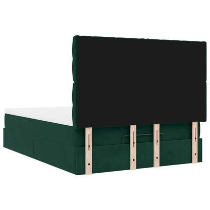 Struttura Letto Pouf con Materassi 140x200 cm in Velluto | homemem39