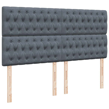 Struttura Letto Pouf con Materassi 160x200 cm in Velluto
